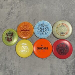 Lot of‎ 7 Disc Golf Discs  - Innova Shark Discraft Warden Pilot Compass Gold